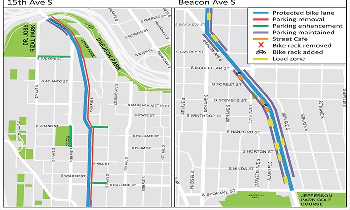 Beacon Avenue Bike Path Map